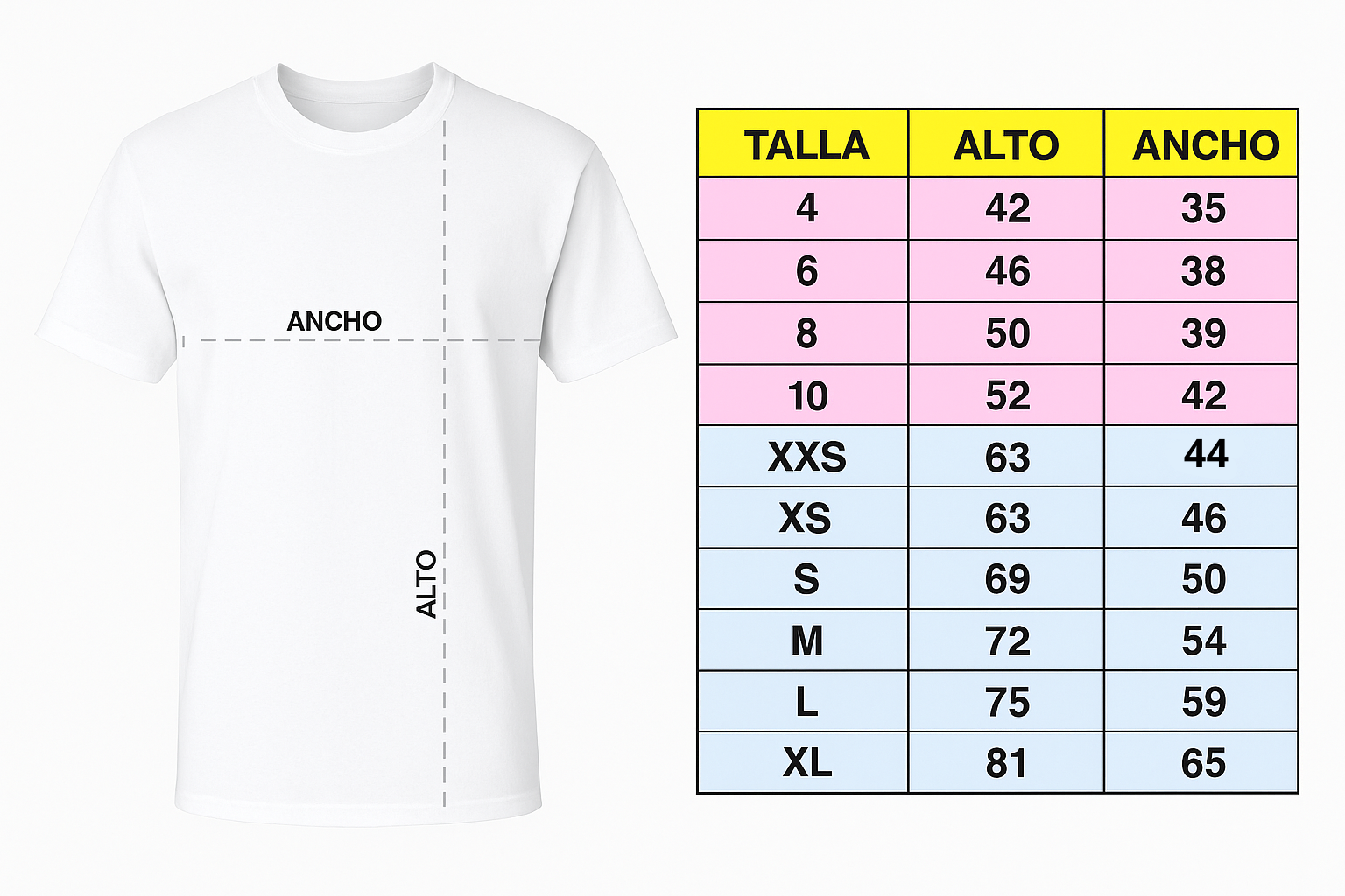 Polera Blanca Estampado En Sublimación Personalizada