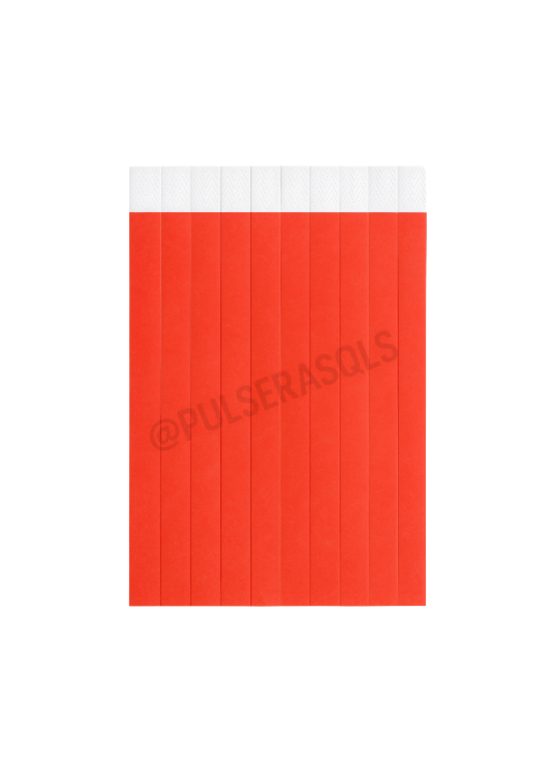Pulseras Tyvek Personalizadas 100 unidades  (1 Color)