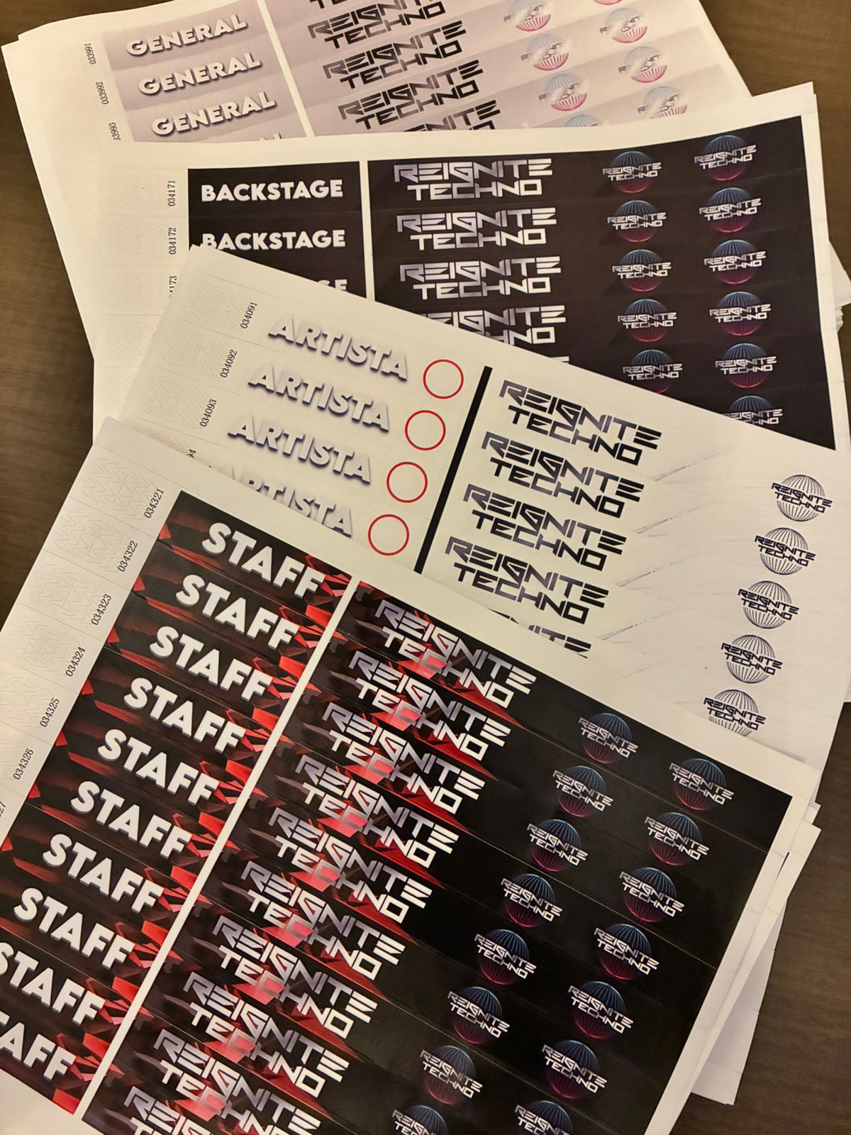 Pulseras Tyvek Full Color Personalizadas